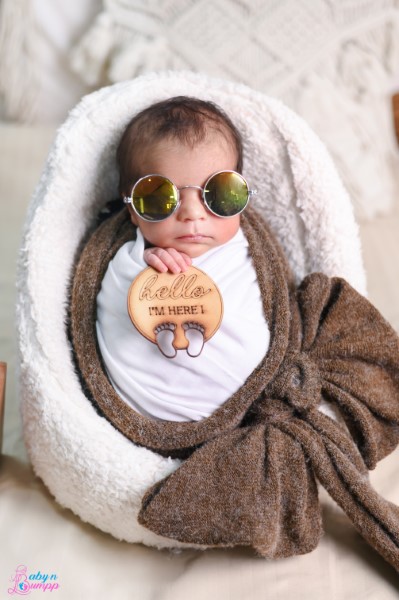 Newborn baby photoshoot Bhopal soft cozy basket prop shoot